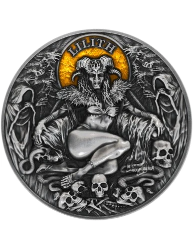 Lilith 2 oz Antique finish Silver Coin 2000 Francs CFA Cameroon 2022